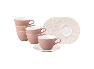 4262517045196 - Milchkaffeetassen mit Untertassen Life Fashion 370 ml 6er Set