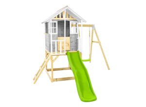 4262519770041 - Zwerkules Spielhaus Valli 2 inkl Rutsche & Schaukel 352x280x244cm
