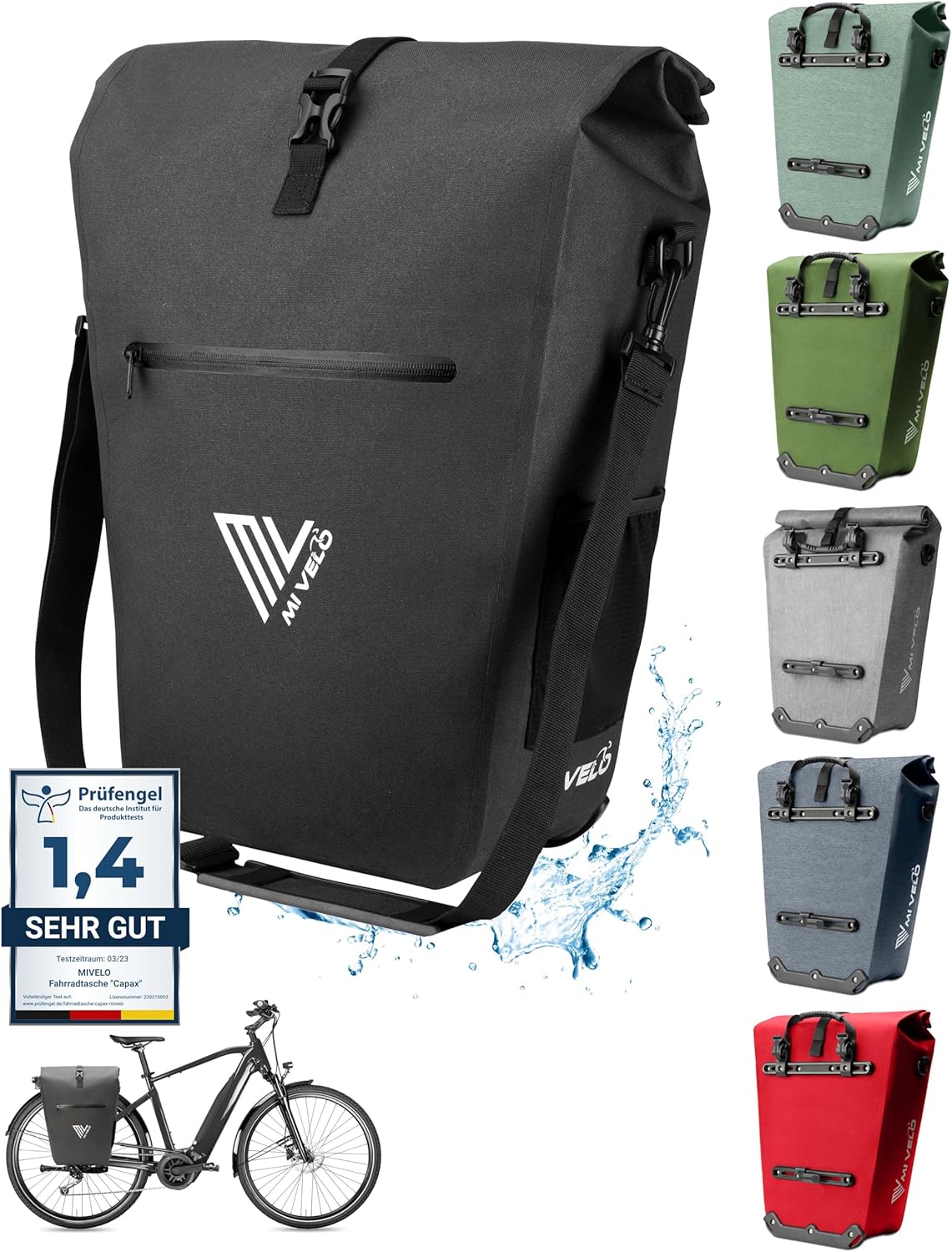 4270000230530 - Packtasche - Wasserdicht - 25L - Mit Laptopfach und Schultergurt - Schwarz 4270000230530 - Packtasche - Wasserdicht - 25L - Mit Laptopfach und Schultergurt - Schwarz