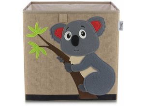 4270000413711 - Aufbewahrungsbox mit Koala Motiv i Spielzeugbox mit Tiermotiv passend für Würfelregale i Ordnungsbox für das Kinderzimmer i Aufbewahrungskorb