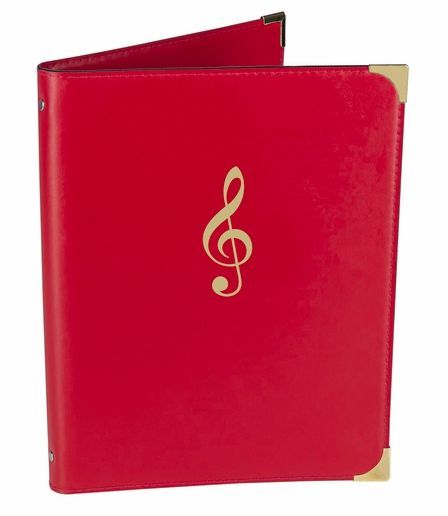 4270001347114 - Schmale Chormappe Chor-Notenmappe Rot Kunstleder Notenordner
