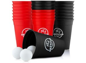 4270003381635 - NextCup Partybecher Set Made in Germany - 22 extra stabile und nachhaltige Hartplastik Becher [473ml - 16oz] – Spülmaschinengeeignet und