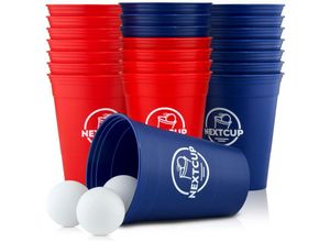 4270003381642 - NEXTCUP Becher Set Made in Germany - 22 extra stabile und nachhaltige Hartplastik Becher [473ml - 16oz] – Spülmaschinengeeignet und Wiederverwendbar