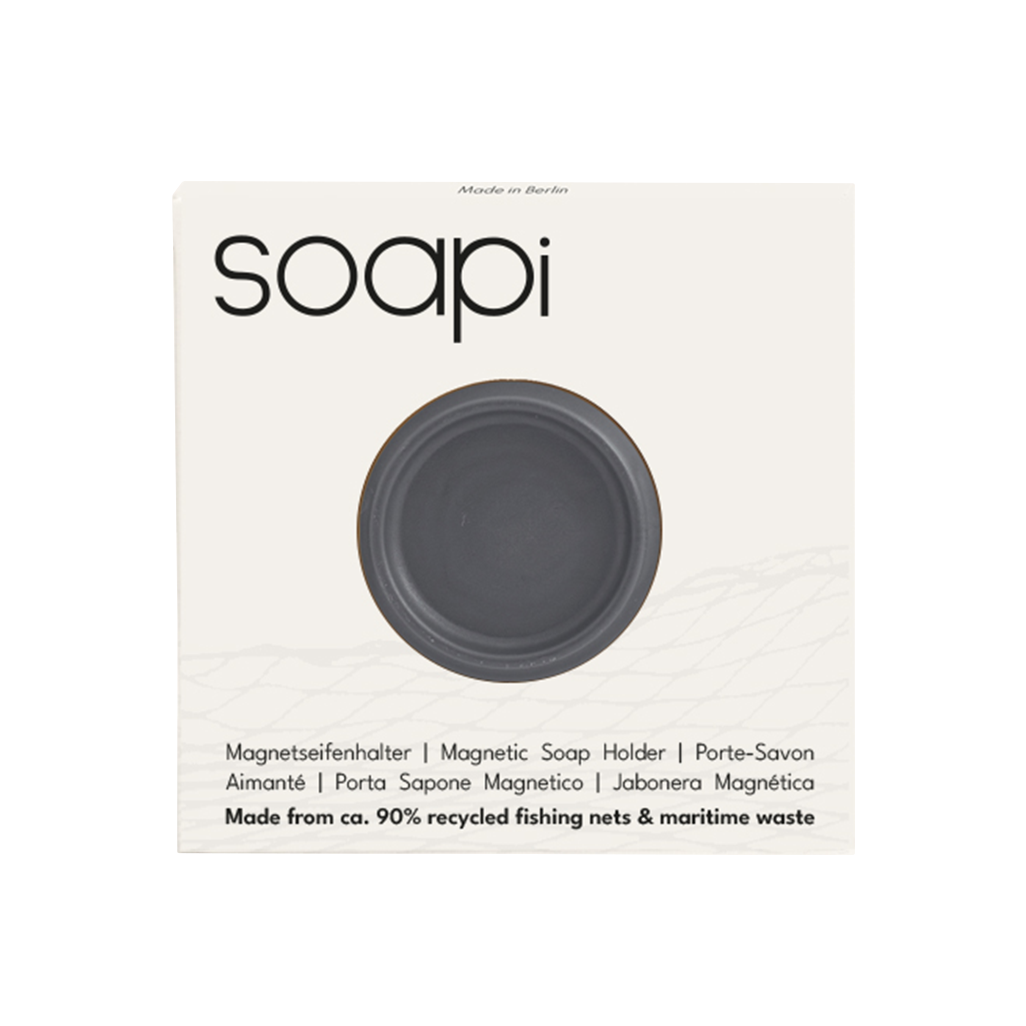 4270003638609 - Seifenhalter Magnet recycelt aus Fischernetzen für Küche und Bad