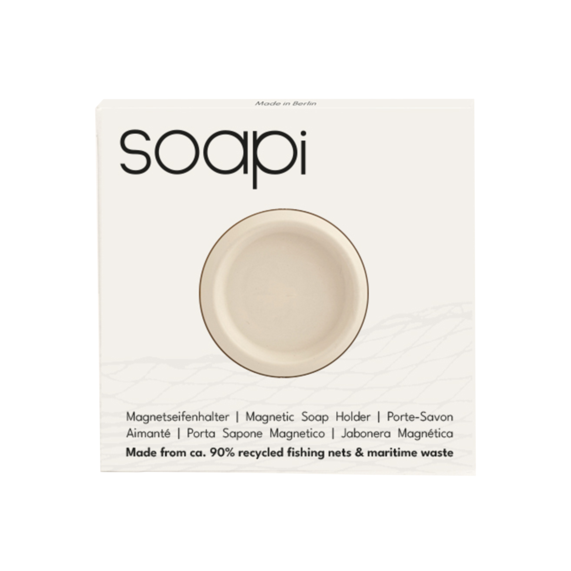4270003638654 - Seifenhalter Magnet recycelt aus Fischernetzen für Küche und Bad