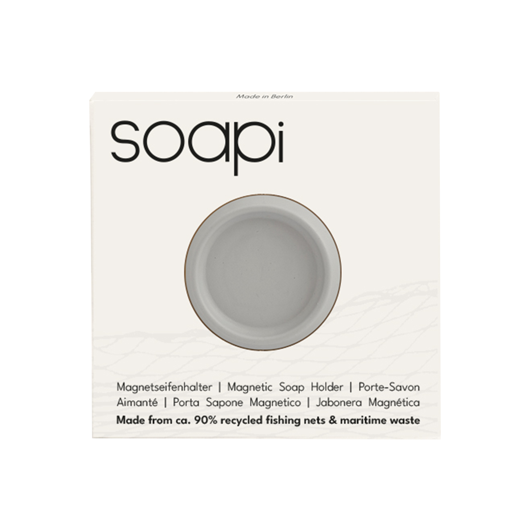 4270003638678 - Seifenhalter Magnet recycelt aus Fischernetzen für Küche und Bad