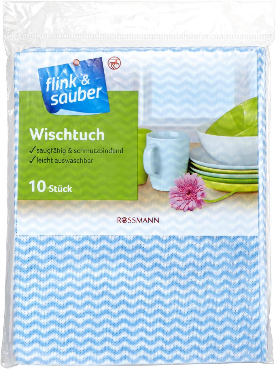 4305615392004 - flink & sauber Wischtücher Viskose 60 °C waschbar 10 St