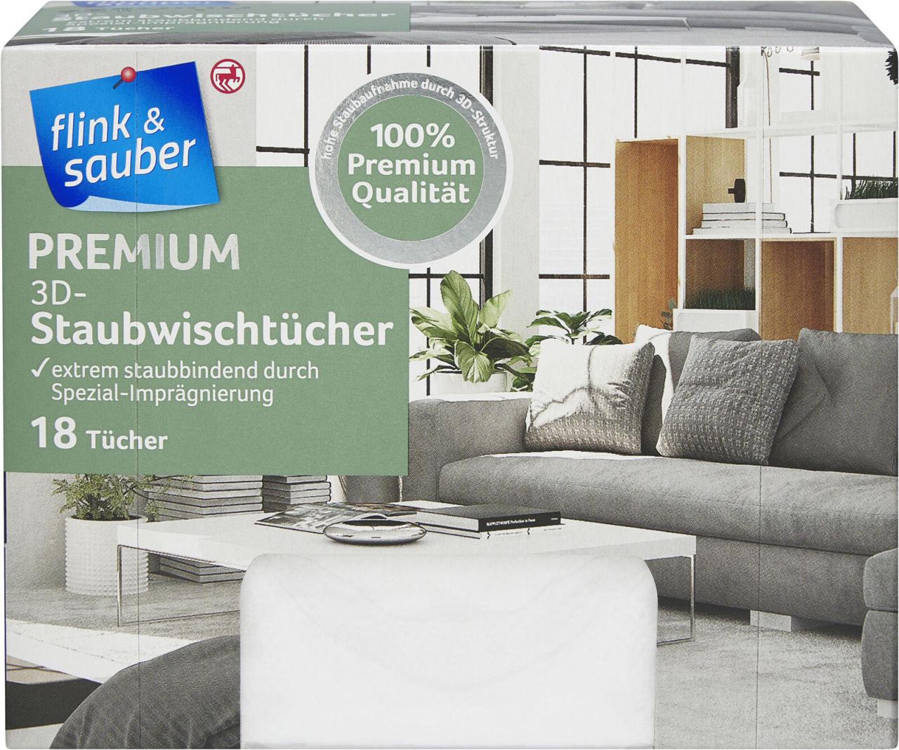 4305615392707 - flink & sauber PREMIUM 3D Staubfangtücher Polyester 1 Pack