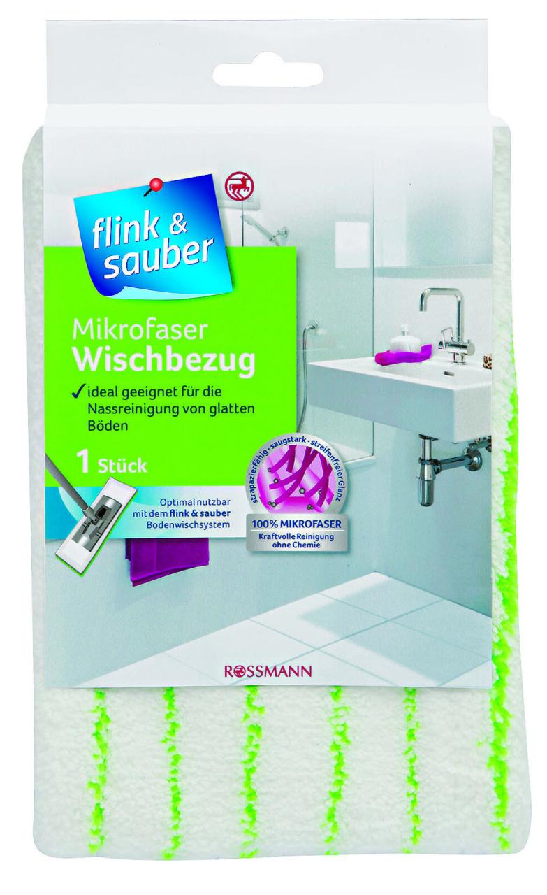 4305615393285 - flink & sauber Wischbezug für Bodenwischer Mikrofaser 60 °C waschbar 1 St