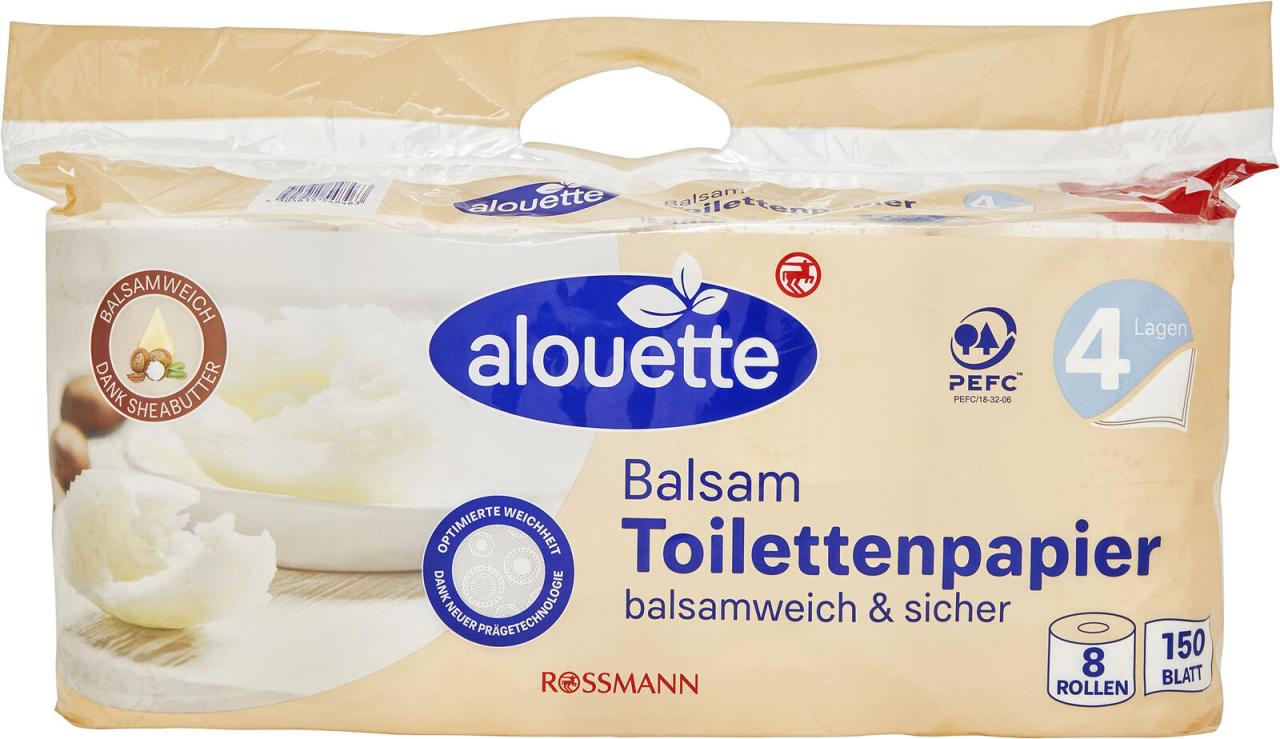 4305615548463 - Toilettenpapier Alouette Toi-Pap Balsam 8 Ro 4-lagig