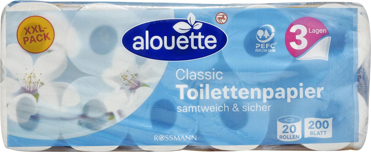 4305615685663 - alouette Toilettenpapier XXL PACK 3-lagig 20 Rollen