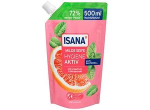 4305615776491 - ISANA Milde Seife Hygiene Aktiv Flüssigseife Nachfüllpackung 05 l