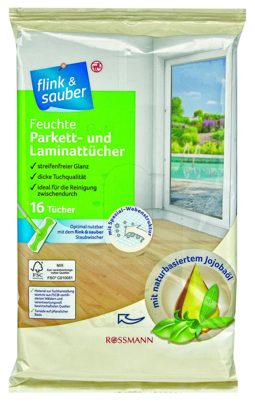 4305615908298 - flink & sauber Parkett- & Laminattücher Bodentücher Mikrofaser 16 Tücher