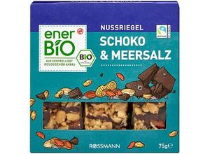 4305615985824 - enerBiO Bio Schoko & Meersalz Nussriegel 3 Riegel