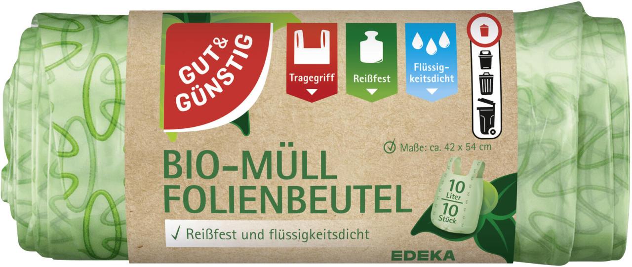 4311501000182 - Bio-Müllbeutel 100 l grün  4311501000182 GUT&GÜNSTIG 10 Stück