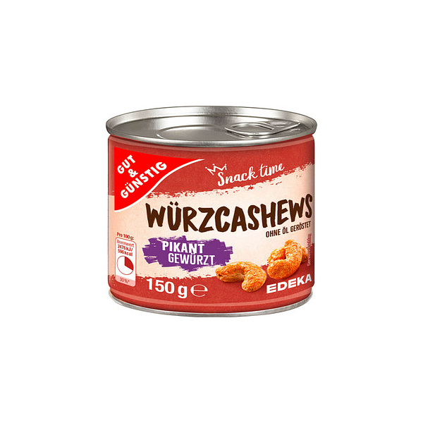 4311501447512 - pikant gewürzt Kerne 1500 g Cashewnüsse 4311501447512 GUT&GÜNSTIG 150 Gramm