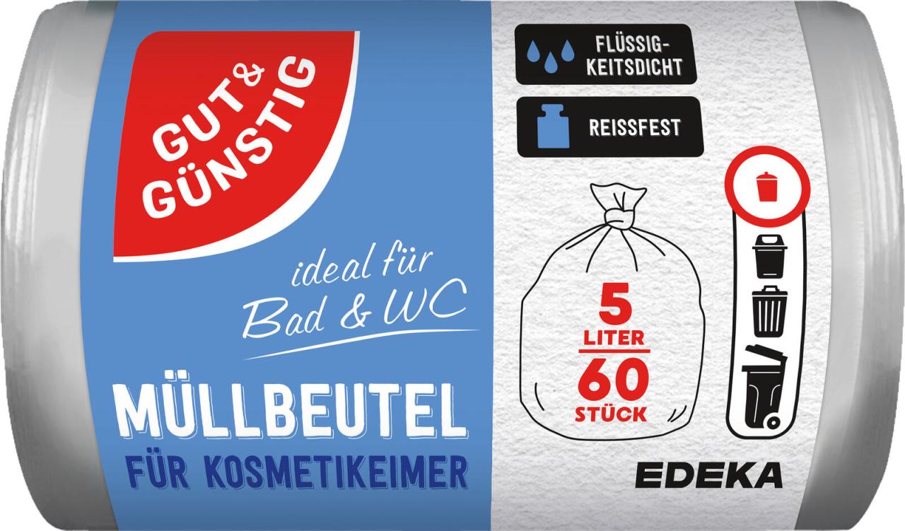 4311501526897 - Kosmetikbeutel 50 l transparent 4311501526897 GUT&GÜNSTIG 60 Stück