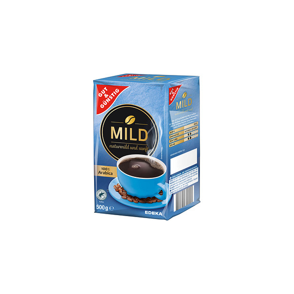 4311501699225 - Mild Kaffee gemahlen Arabicabohnen mild 5000 g 4311501699225 GUT&GÜNSTIG 500 Gramm