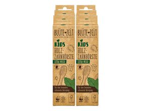 4311596697151 - Blütezeit Kinder-Zahnbürste aus Buchenholz 6er Pack