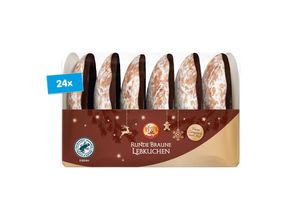 4316268373395 - Santa Claus in Town Runde Braune Lebkuchen Zartbitter 200 g 24er Pack