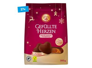 4316268467216 - Santa Claus in Town Lebkuchenherzen Zartbitter 300 g 27er Pack