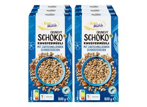 4316268583541 - Kornmühle Knusper Müsli Schoko 600 g 6er Pack