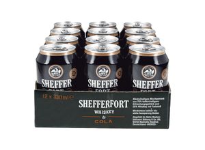 4316268646635 - Shefferfort Whiskey & Cola 100 % vol 033 Liter Dose 12er Pack