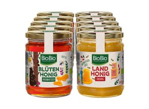 4316268685719 - BioBio Honig 500 g verschiedene Sorten 10er Pack