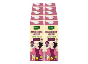 4316268685986 - BioBio Mandeldrink gesüßt 1 Liter 10er Pack