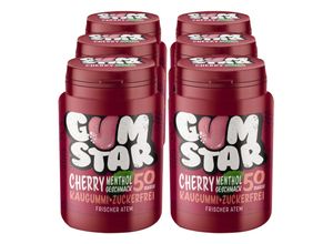 4316268688659 - Gumstar Cherry Menthol Kaugummi 50 Stück 6er Pack