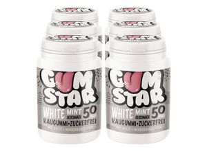 4316268688673 - Gumstar White Mint Kaugummi 50 Stück 6er Pack