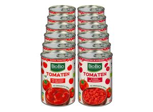 4316268697569 - BioBio Tomaten 400 g verschiedene Sorten 12er Pack