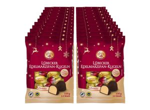 4316268708234 - Santa Claus in Town Lübecker Edelmarzipan Kugeln ggA 100 g 20er Pack