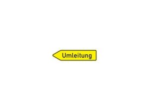 4317784219266 - Neutrale Produktlinie - Verkehrszeichen vkz 454-10 350 x 1400 mm Umleitung (linksweisend)