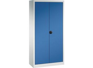 4317784969727 - - Flügeltürenschrank 4 Böden 70kg Traglast H1950xB930xT400mm ral 7035 5010