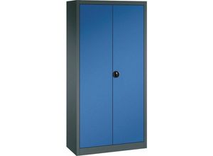 4317784969734 - - Flügeltürenschrank 4 Böden 70kg Traglast H1950xB930xT400mm ral 7016 5010