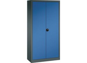 4317784969857 - - Flügeltürenschrank 4 Böden 70kg Traglast H1950xB1200xT400mm ral 7016 5010