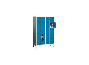 4332163273134 - C+p Möbelsysteme - Fächerschrank Classic B1190xT500xH1850 mm ral 7035 50124x4 Fächer mit 150 mm hohen Füßen