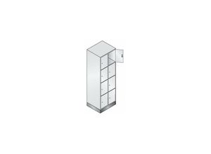 4332163722854 - C+p Möbelsysteme - Fächerschrank Classic B610xT500xH1800 mm ral 7035 50122x4 Fächer mit 100 mm hohem Sockel