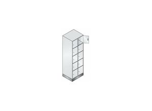 4332163722885 - C+p Möbelsysteme - Fächerschrank Classic B610xT500xH1800 mm ral 7035 50122x5 Fächer mit 100 mm hohem Sockel