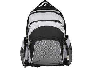 4333098420044 - GLOBETROTTER Rucksack Basic DLX Reißverschlussfächer Netzfach zweifarbig schwarz