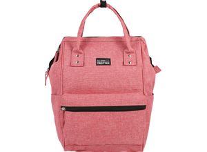 4333098420082 - GLOBETROTTER Rucksack Basic DLX Reißverschlussfächer Steckfächer uni rot