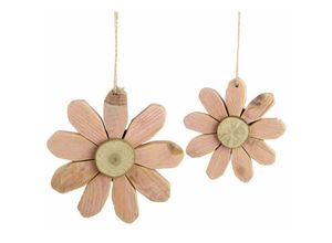 4333692005203 - Trendline - Deko Hänger Blume Holz 13 cm natur rosa Deko-Accessoires