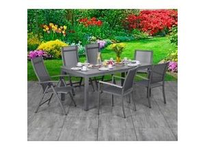 4333692029940 - Alutisch Rivoli 180 240 x 100 x 75 cm rechteckig grau ausziehbar