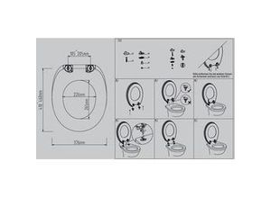 4333692057066 - WC-Sitz Bambus Dunkel Echtholz mit Metall-Scharnieren