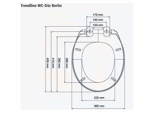 4333692058070 - TrendLine Toilettendeckel mit Absenkautomatik Berlin weiß