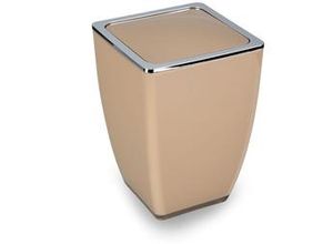 4333692059503 - Kosmetikeimer Cube 5 l taupe Mülleimer Schwingdeckeleimer Badeimer - Trendline