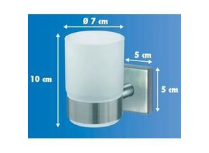 4333692060134 - Trendline - Zahnbürstenbecherhalter Simple Cube Zahnputzbecher Badbecher Becher
