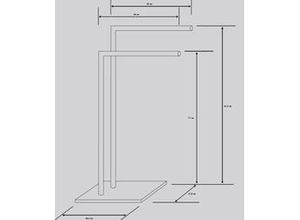 4333692060516 - Handtuchständer Florenz 2-armig Handtuchstange - Primaster