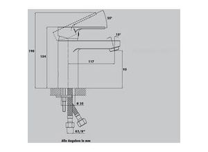 4333692062190 - Waschtischarmatur Paris wassersparend mit Water Label